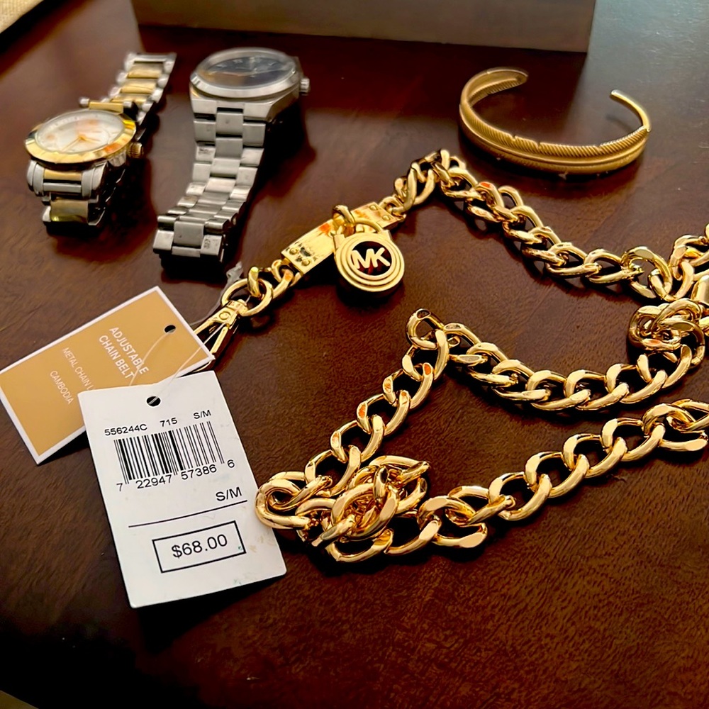 Belt, watches, bracelet